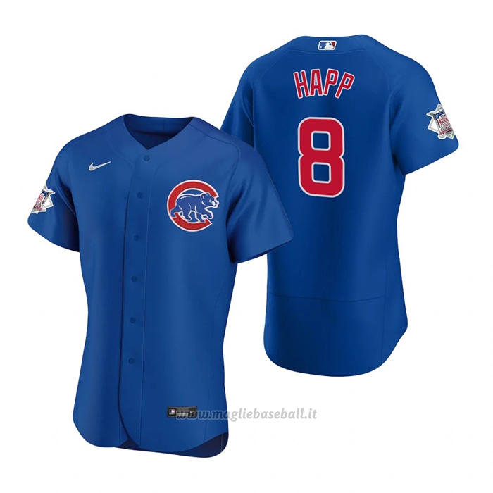 Maglia Baseball Uomo Chicago Cubs Ian Happ Autentico 2020 Alternato Blu